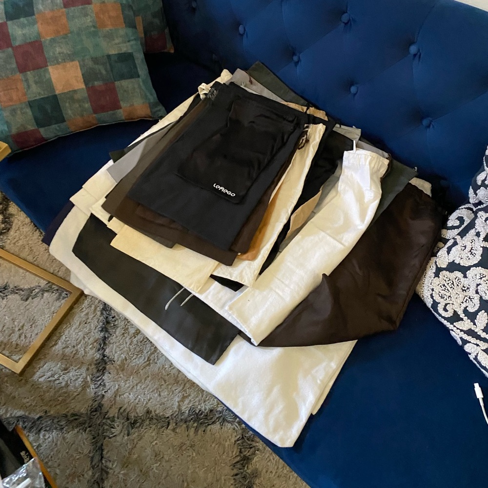 dust bags with big logs all different luxury designer brands 35 pic